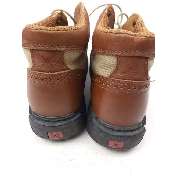 Twisted X &quot;EZ Rider&quot; Brown Leather, Tooled/Etched Boots. Men's Size 11