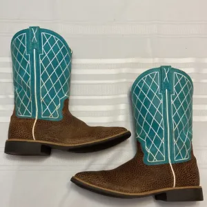 TWISTED X Youth Boys Western Leather Cowboy Rodeo Boot - EUC Size 5 1/2
