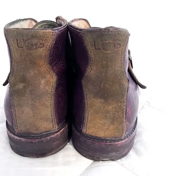UGG Australia 1009220 Espresso Graham Casual Leather Shoes Size 8
