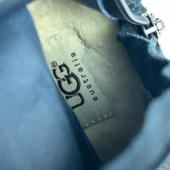 UGG Australia Annisa Suede Leather Genuine Sheep Skin Black Boots