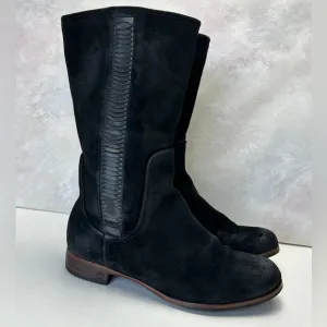 UGG Australia Annisa Suede Leather Genuine Sheep Skin Black Boots