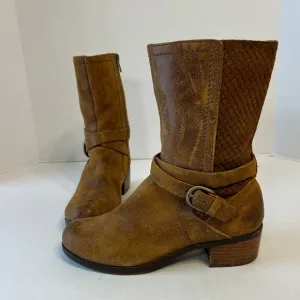 Ugg Australia Lula Mae‎ Distressed Leather Boots  Chestnut 1004171 Women’s 7.5