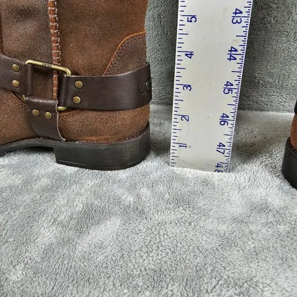 UGG Australia W Dree Boots womens 7.5 suede leather knee high harness