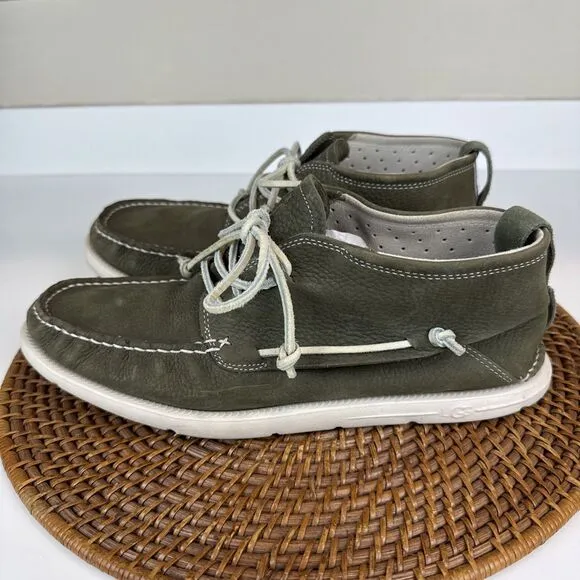 UGG Beach Moc Men's Nubuck Moccasin Chukka Boots in Moss Green Size 10