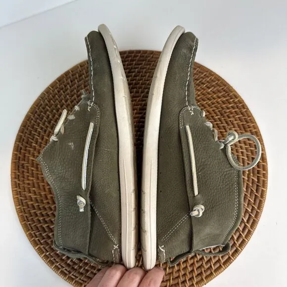 UGG Beach Moc Men's Nubuck Moccasin Chukka Boots in Moss Green Size 10