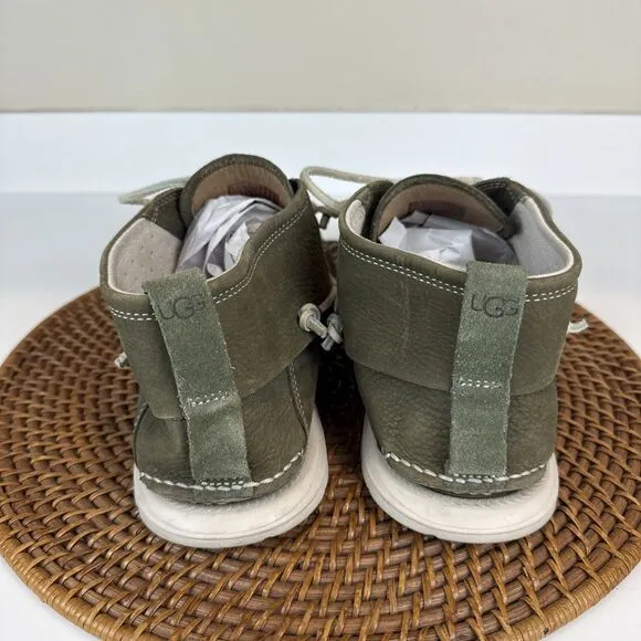 UGG Beach Moc Men's Nubuck Moccasin Chukka Boots in Moss Green Size 10