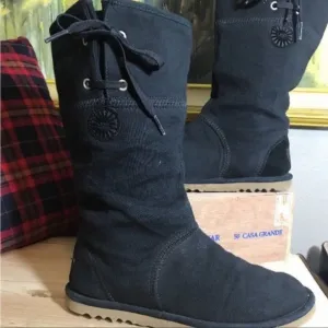 UGG Black cotton Sherling boots sz 7