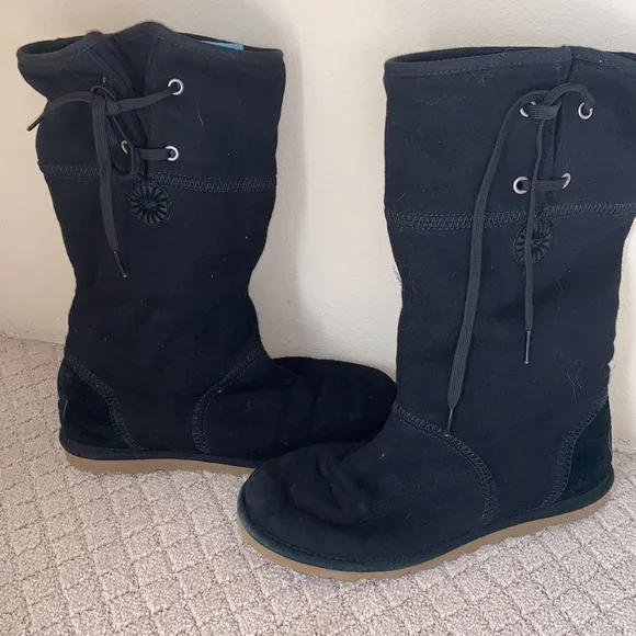 UGG Black cotton Sherling boots sz 7