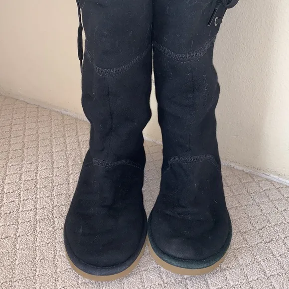 UGG Black cotton Sherling boots sz 7