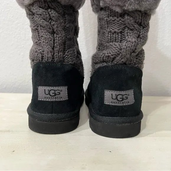 Ugg Black Suede Juniper Winter Boots