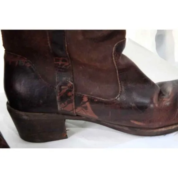 UGG cassis western boots leather distressed pull on womens sz 6