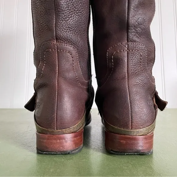 UGG CHANNING Pebbled Leather Riding Boots #3184