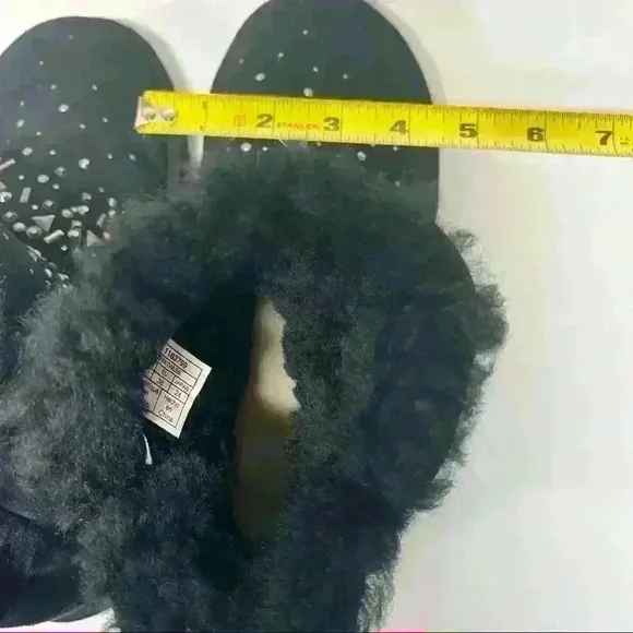 UGG Classic Galaxy Mini Bling Boots Black Suede Women’s Sz 7 MSRP&amp;180