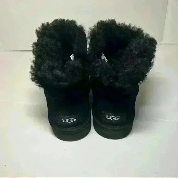 UGG Classic Galaxy Mini Bling Boots Black Suede Women’s Sz 7 MSRP&amp;180