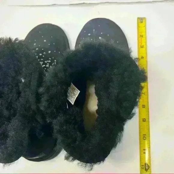 UGG Classic Galaxy Mini Bling Boots Black Suede Women’s Sz 7 MSRP&amp;180