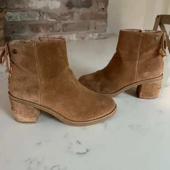 UGG Corinne Suede Boot Chestnut Size 9-SH08