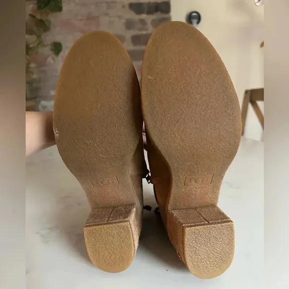 UGG Corinne Suede Boot Chestnut Size 9-SH08