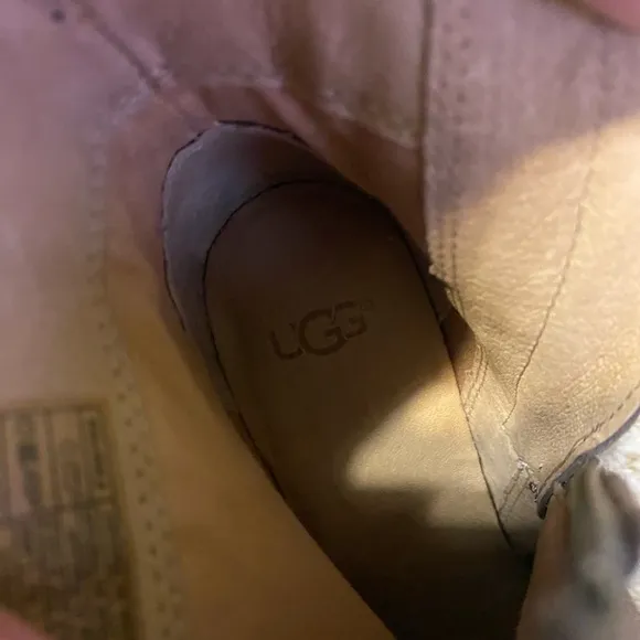 Ugg CORINNE Women's Brown Taupe Suede Side Zip Ankle BOOTIES Size 6.5 NWOT