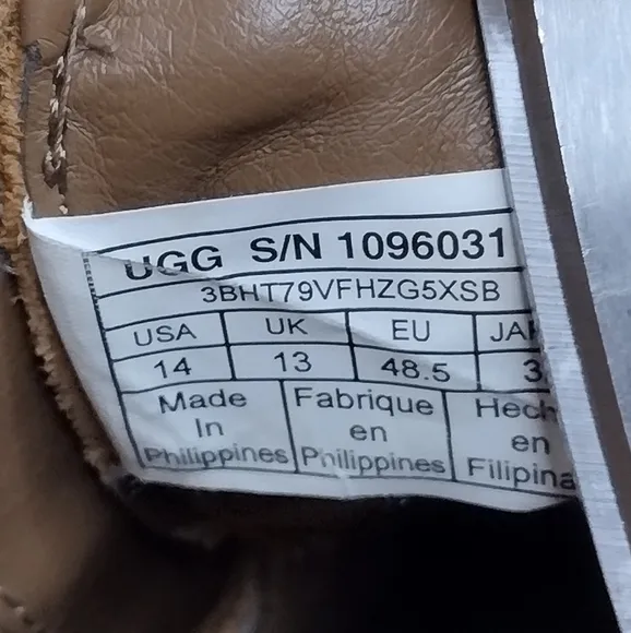 UGG Dustin Men's Suede Leather Lace Up Ankle Casual Chukka Boots Size 14