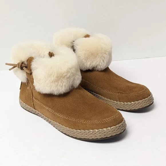 UGG Elowen Sheepskin Boots, Chestnut Suede, Women's 6 M