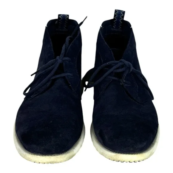 Ugg ENERG Chukka Boots Mens Size 10.5 Navy Blue Suede Treadlite Lace Up Casual