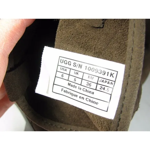 UGG Girls Boots Brown Suede Winter UGGPure Wool pull on Briar 6  36 new
