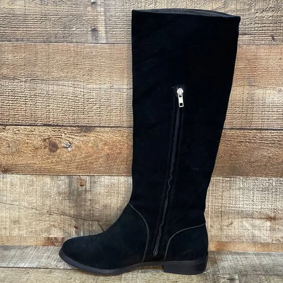 UGG Gracen Black Suede Knee High Equestrian Riding Boots SIze 9.5