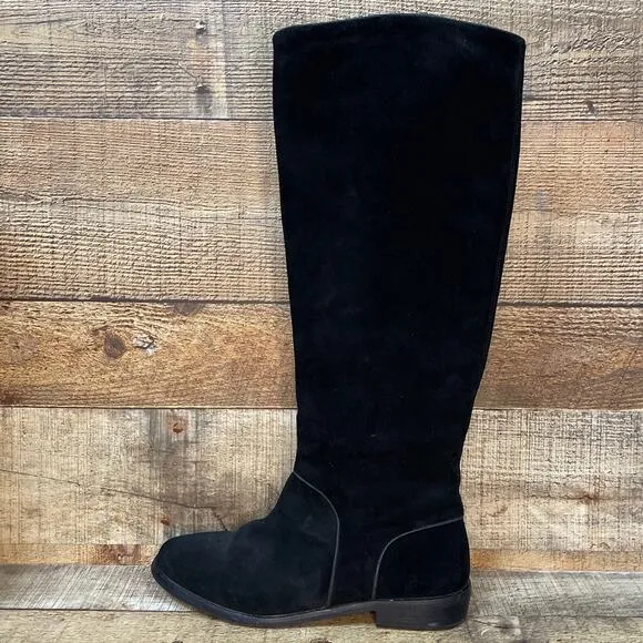 UGG Gracen Black Suede Knee High Equestrian Riding Boots SIze 9.5