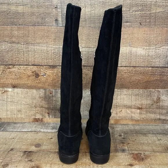 UGG Gracen Black Suede Knee High Equestrian Riding Boots SIze 9.5