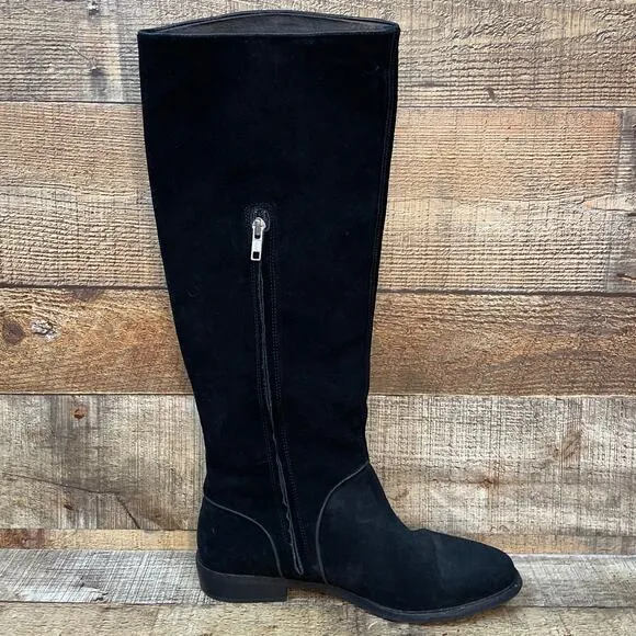 UGG Gracen Black Suede Knee High Equestrian Riding Boots SIze 9.5