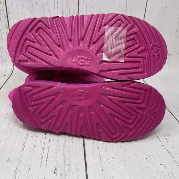 Ugg Kids Bailey Bow Maxi Wavelength Boots Pink Size 5 NEW