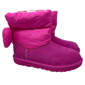 Ugg Kids Bailey Bow Maxi Wavelength Boots Pink Size 5 NEW