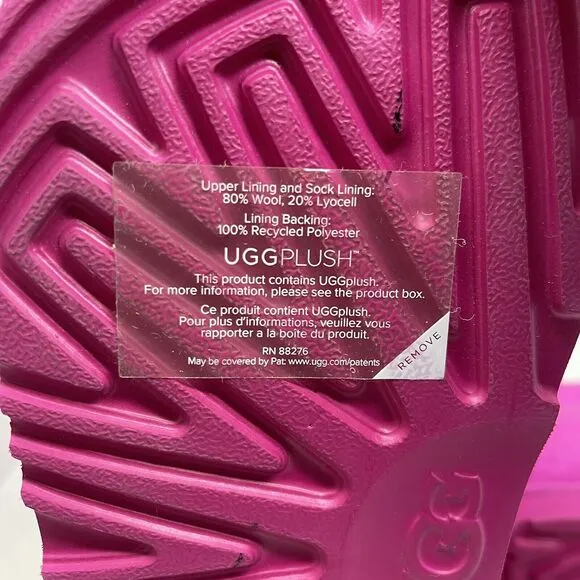 Ugg Kids Bailey Bow Maxi Wavelength Boots Pink Size 5 NEW