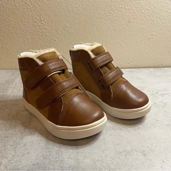 UGG Kids Brown Boots with Cream Sole