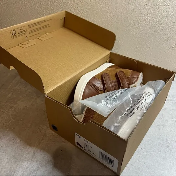 UGG Kids Brown Boots with Cream Sole