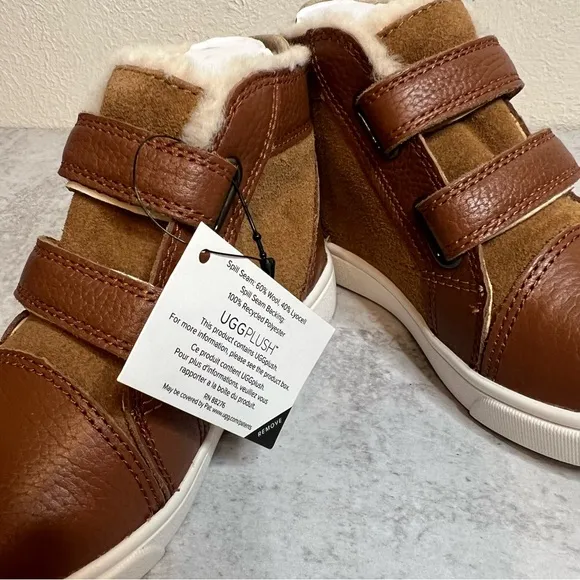 UGG Kids Brown Boots with Cream Sole