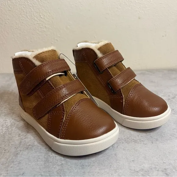 UGG Kids Brown Boots with Cream Sole