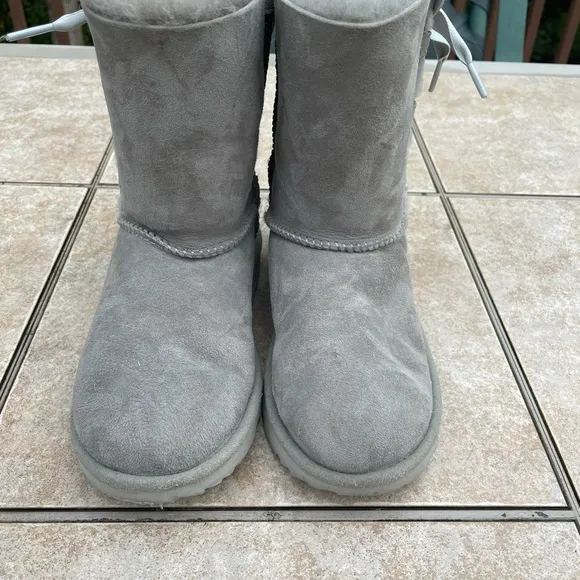 UGG Kids Pala Lace Up Silk Ribbon Boots Suede