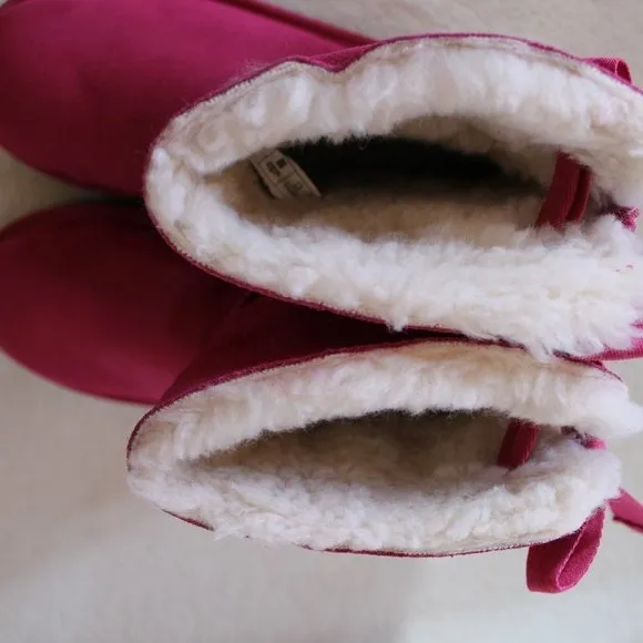 UGG KOOLABURRA NEW SUEDE BOW GIRLS‎ BOOTS PINK