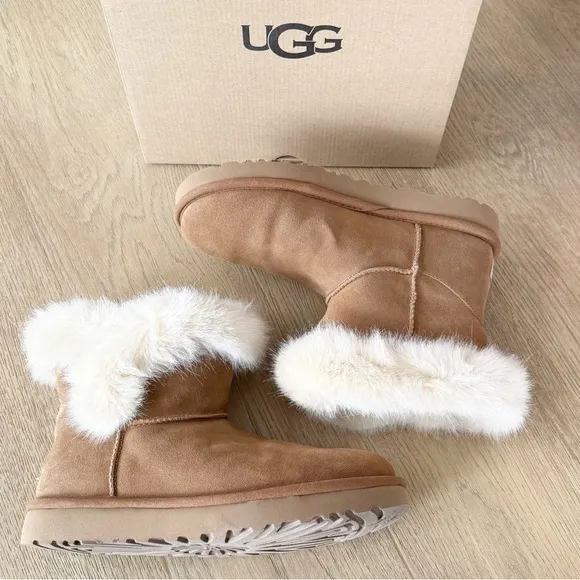 UGG Milla Chestnut Brown Leather Boots