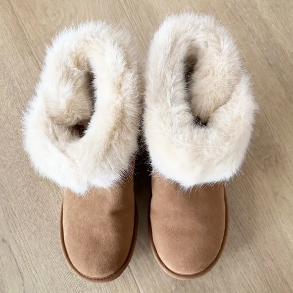 UGG Milla Chestnut Brown Leather Boots