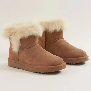 UGG Milla Chestnut Brown Leather Boots