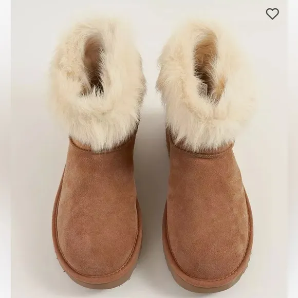 UGG Milla Chestnut Brown Leather Boots