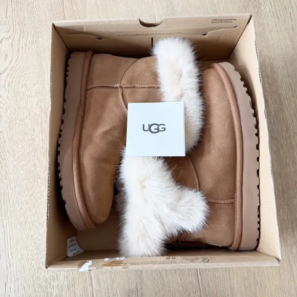 UGG Milla Chestnut Brown Leather Boots