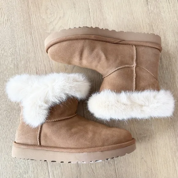 UGG Milla Chestnut Brown Leather Boots