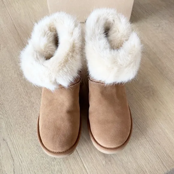 UGG Milla Chestnut Brown Leather Boots