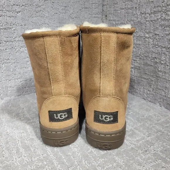 UGG Mukluk Revival Women's Size 5 US Chestnut Suede Sheepskin Winter Boots