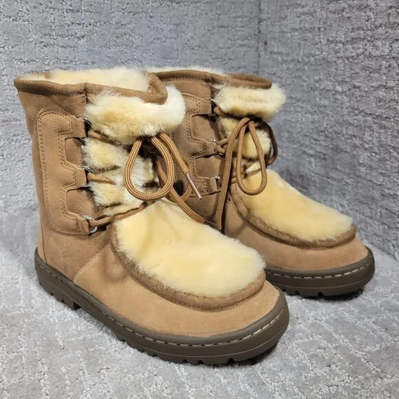 UGG Mukluk Revival Women's Size 5 US Chestnut Suede Sheepskin Winter Boots