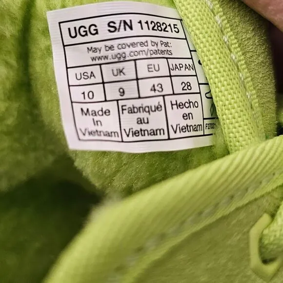 UGG Neumel Chopd Graphic Logo Men's Suede Chukka Boots in Neon Size 10 NEW