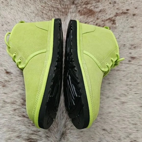 UGG Neumel Chopd Graphic Logo Men's Suede Chukka Boots in Neon Size 10 NEW